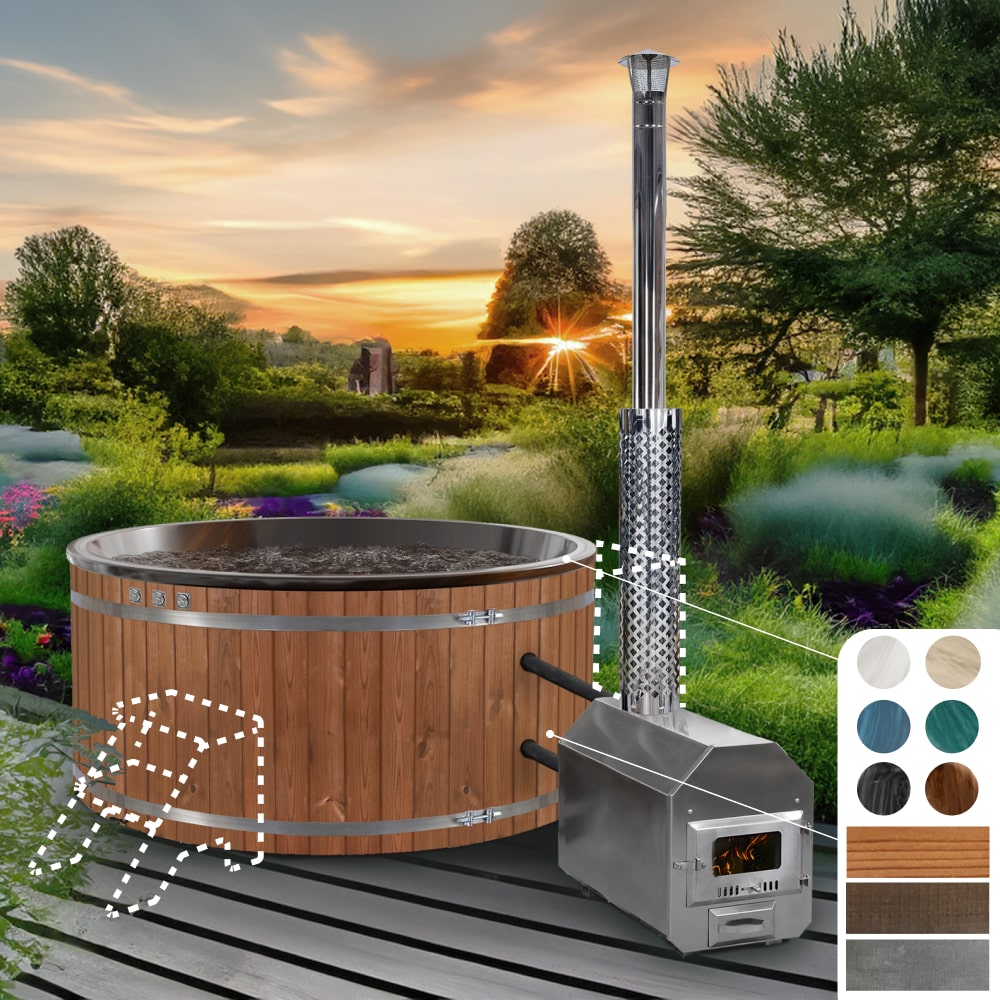 Configure Wood Fired Hot Tub for 6-8 | External Heater