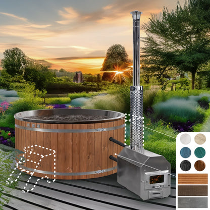 Configure Wood Fired Hot Tub for 6-8 | External Heater