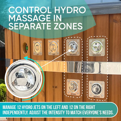 Premium Sand Filter Square Wood Fired Hot Tub | Best Configuration