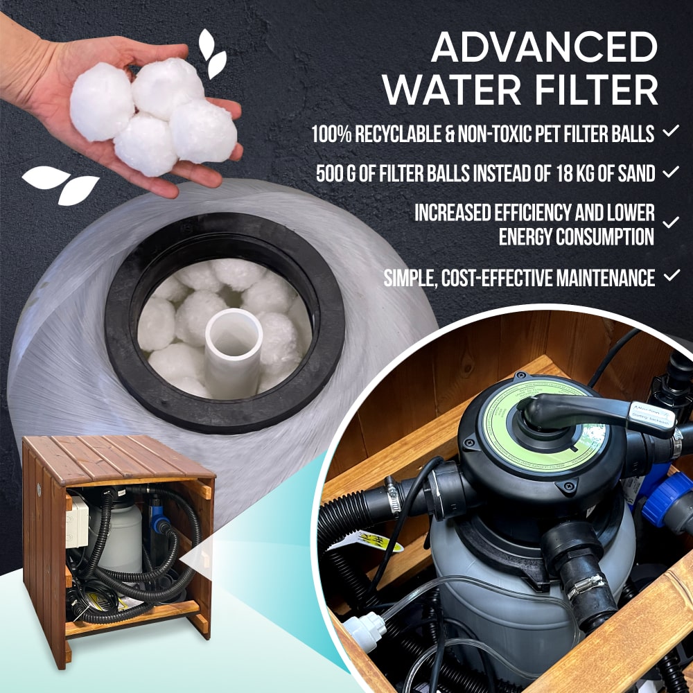 Super Offer Premium XL Wood Fired Hot Tub with Sand Filter & UV-C