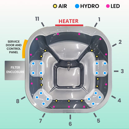Premium Sand Filter Square Wood Fired Hot Tub | Optimal Configuration