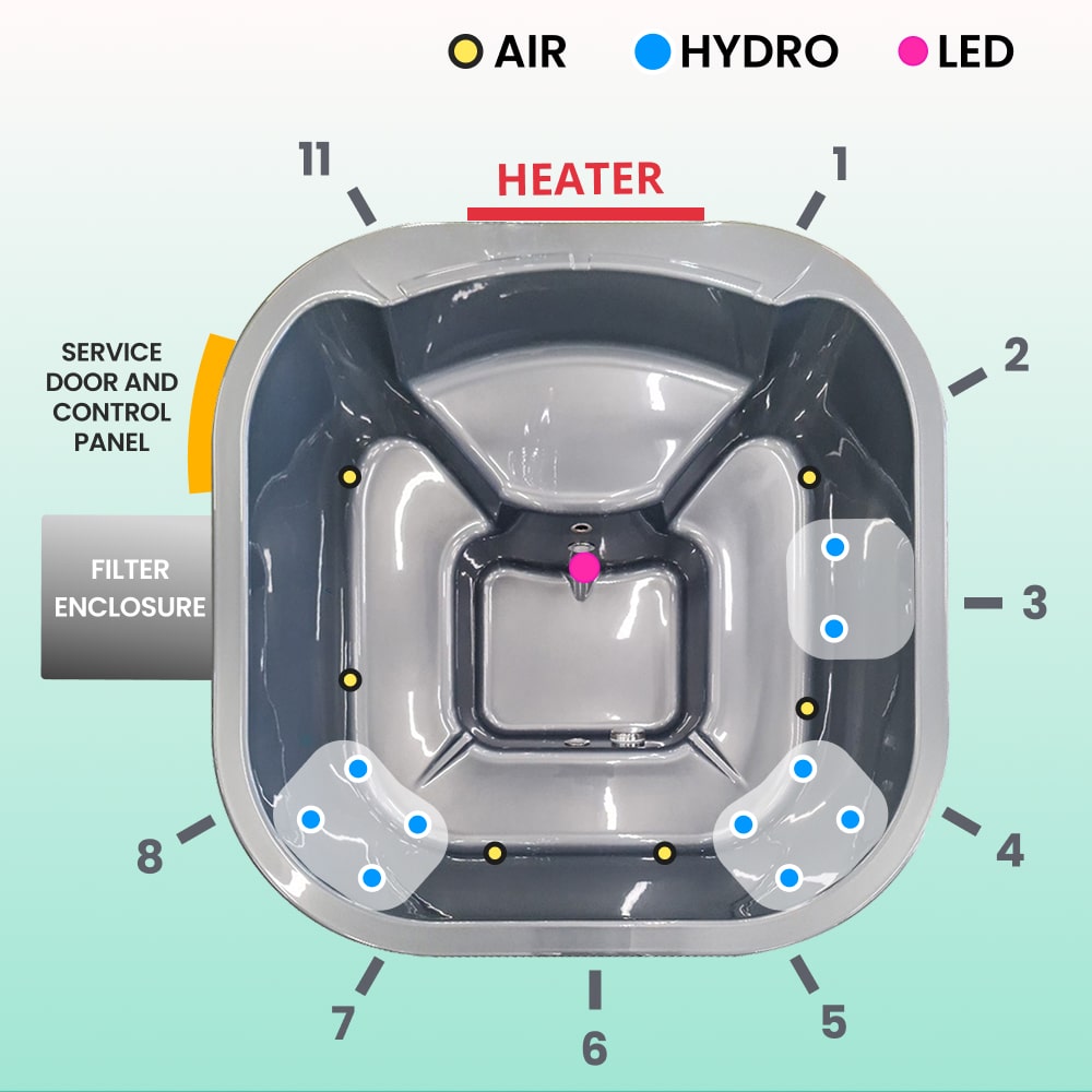 Super Offer Premium Square Wood Fired Hot Tub with Sand Filter