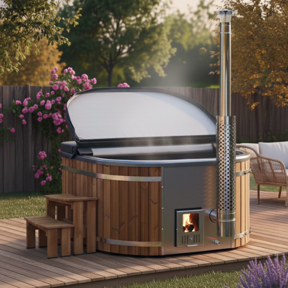 Premium eckiger Hot Tub mit Sandfilter | Optimale Ausstattung