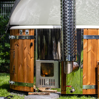 30 kW Integrated UKO Wellness Wood Fired Heater for Hot Tub | Stainless Steal AISI 304