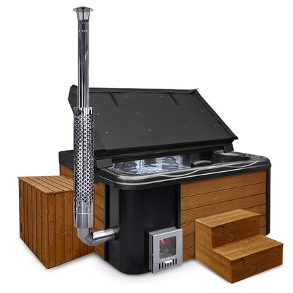 Premium Sand Filter Square Lounge Wood Fired Hot Tub | Optimal Configuration