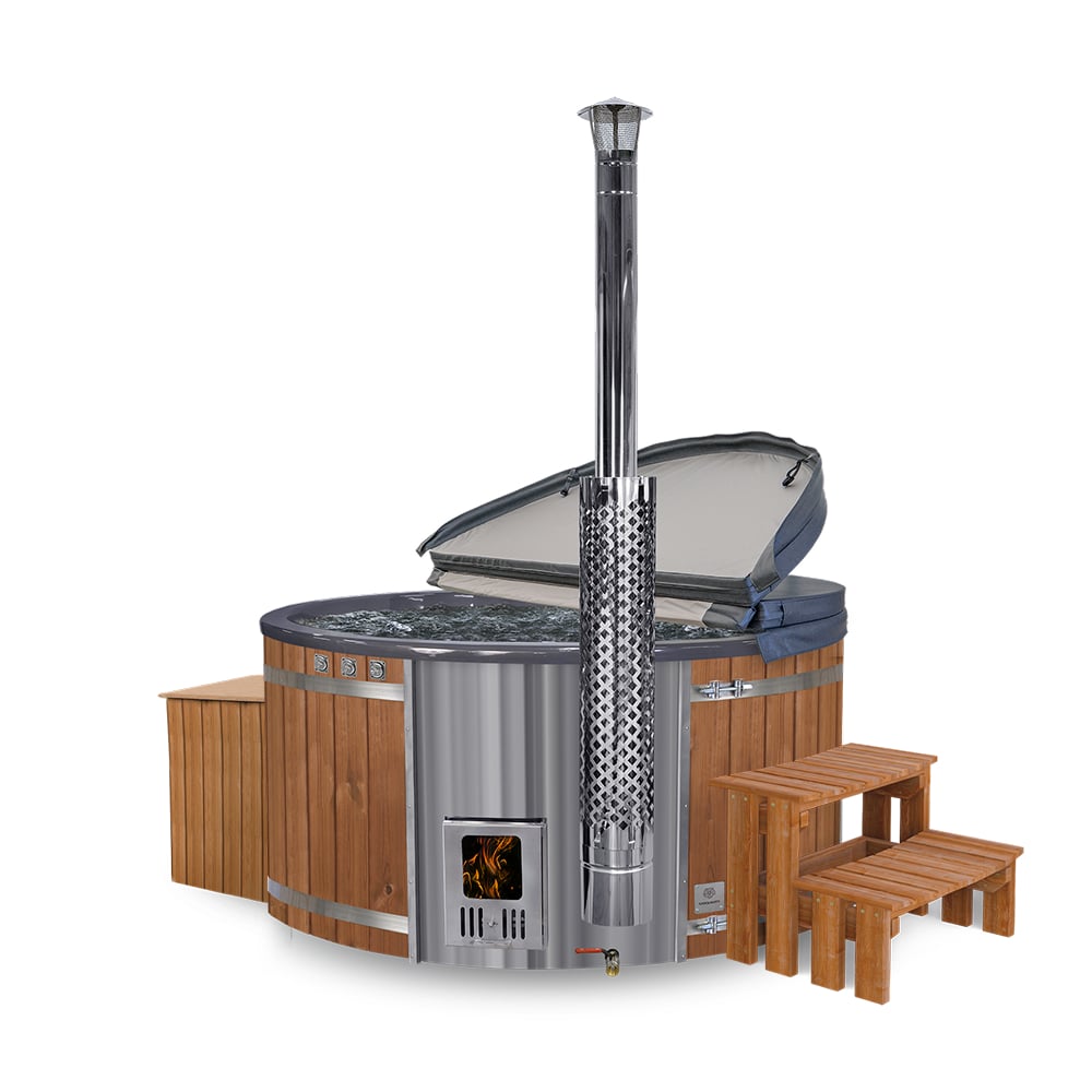 Super Angebot Hot Tub | Grau 4–6 | Vorkonfiguriert | Sandfilter + UV-C | AISI316