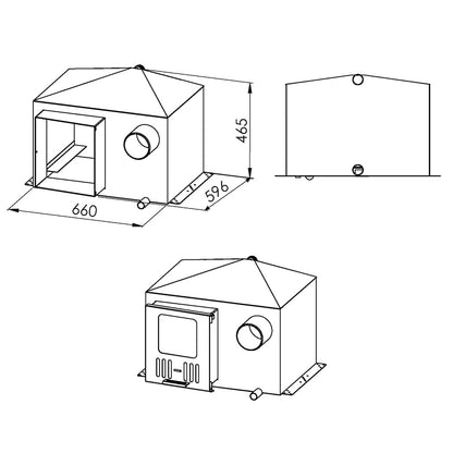 30 kW Integrated UKO Wellness Wood Fired Heater for Hot Tub | Stainless Steal AISI 304